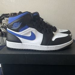 Air Jordan 1 mid white racer blue black