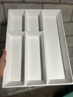 White Plastic Drawer Organizer Tray