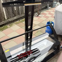 36-65 Flat Panel Television Holder With Glass Shelves 