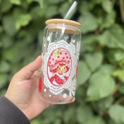 Strawberry Shortcake Glass Cup