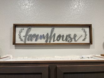 Farmhouse Wood and Metal Wall Sign