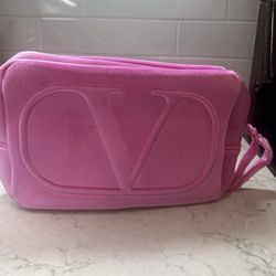 New PINK Valentino cosmetics pouch Large 12 x 6 in 