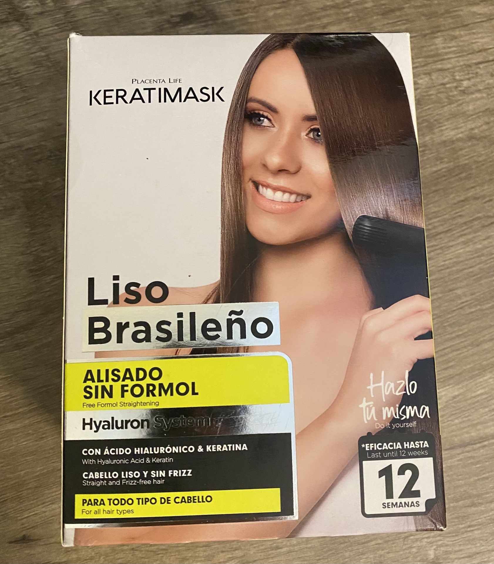 KERATIMASK Keratin Treatment Brazilian Straightening Kit with Hyaluronic Acid