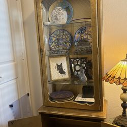 Antique gold Curio Cabinet