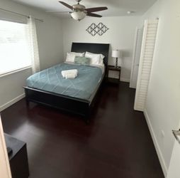 Queen wooden bed