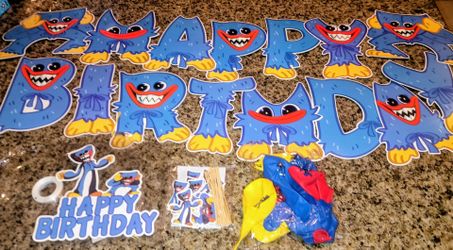 Poppy playtime Huggy Wuggy Birthday Party decorations