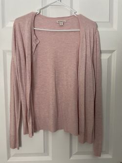 Merona Long Sleeve  Button Cardigan   Amp T Linger Pink Size M