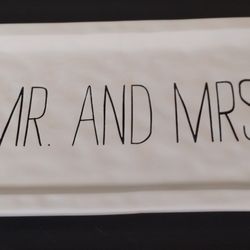 Pier One Mr And Mrs Wedding Serving Tray 