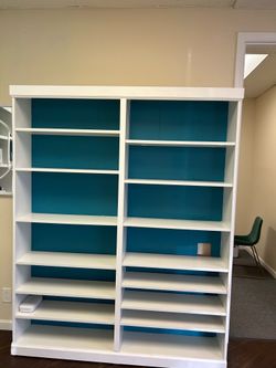 IKEA Billy bookcase in white with painted back