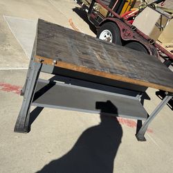 Heavy-Duty Industrial Workbench – Solid Wood Top – 60” x 30”
