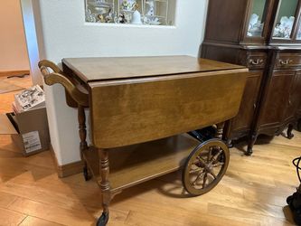 Drop Leaf Tea Cart 