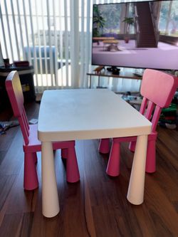 IKEA MAMMUT Kids Table and 2 Chairs Set