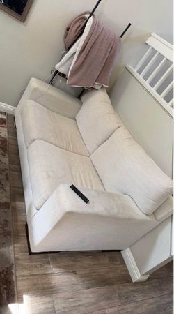 Cream Fabric Couch and Love Sear