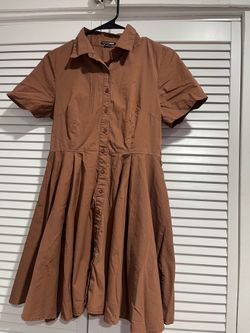 Fashion Nova Brown Shirt Dress