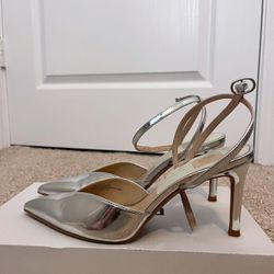 Dolce Vita Silver Closed Pointed Toe High Heels for Women