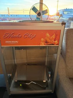 Nacho Machine Food Warmer, Nacho Chip Warmer Countertop Display Case with Warming Light, Removable Deflection, Glass Door, Scoop for Nacho Chips Peanu