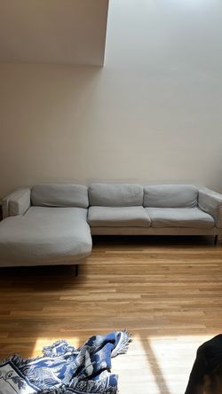 Free gray sectional with chaise
