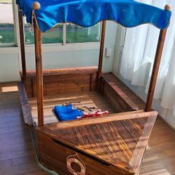 Large Kids Wooden Sand Box Ship