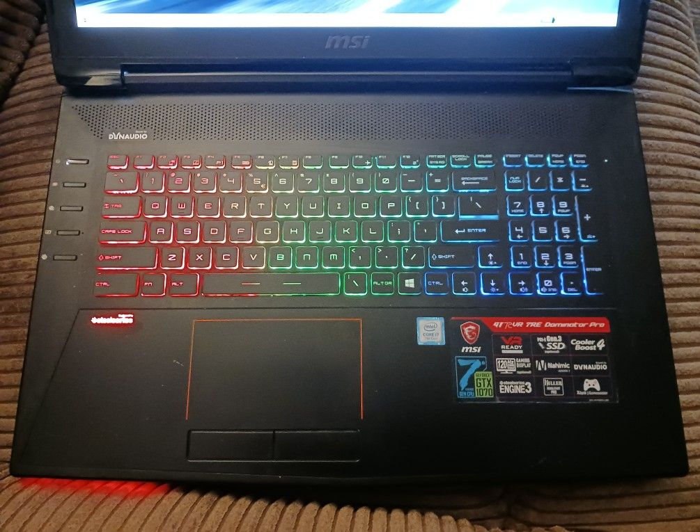 17.3" MSI Gaming Laptop Intel Core i7 CPU 32 GB RAM 1TB HD/M.2 SSD 1080P LCD Nvidia GTX 1070 DDR5 Graphics Windows 11
