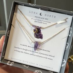 16” Gold Plated Amethyst Necklace 