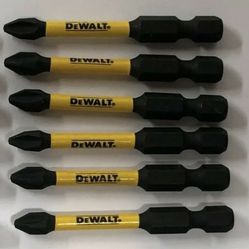 6 PIECES DEWALT DWA2PH2IR5 IMPACT READY #2 SCREWDRIVER POWER BITS 2 1/4" 