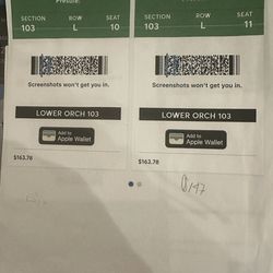 Dancing with the Stars tickets {price is for each ticket}