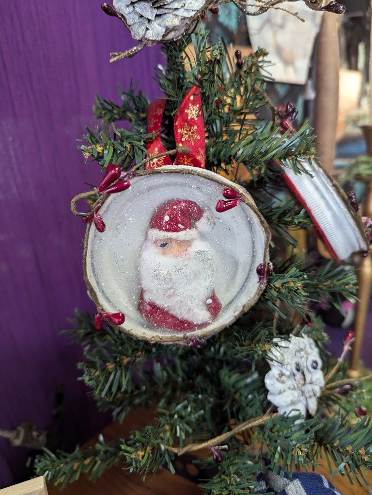 Handmade Santa Christmas Tree Ornament