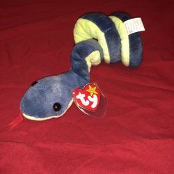 TY Beanie Babies Snake With All Errors Rare 