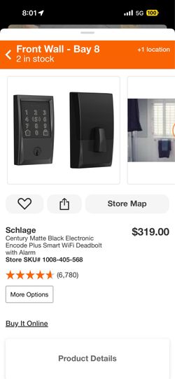 Schlage century smart WiFi lock