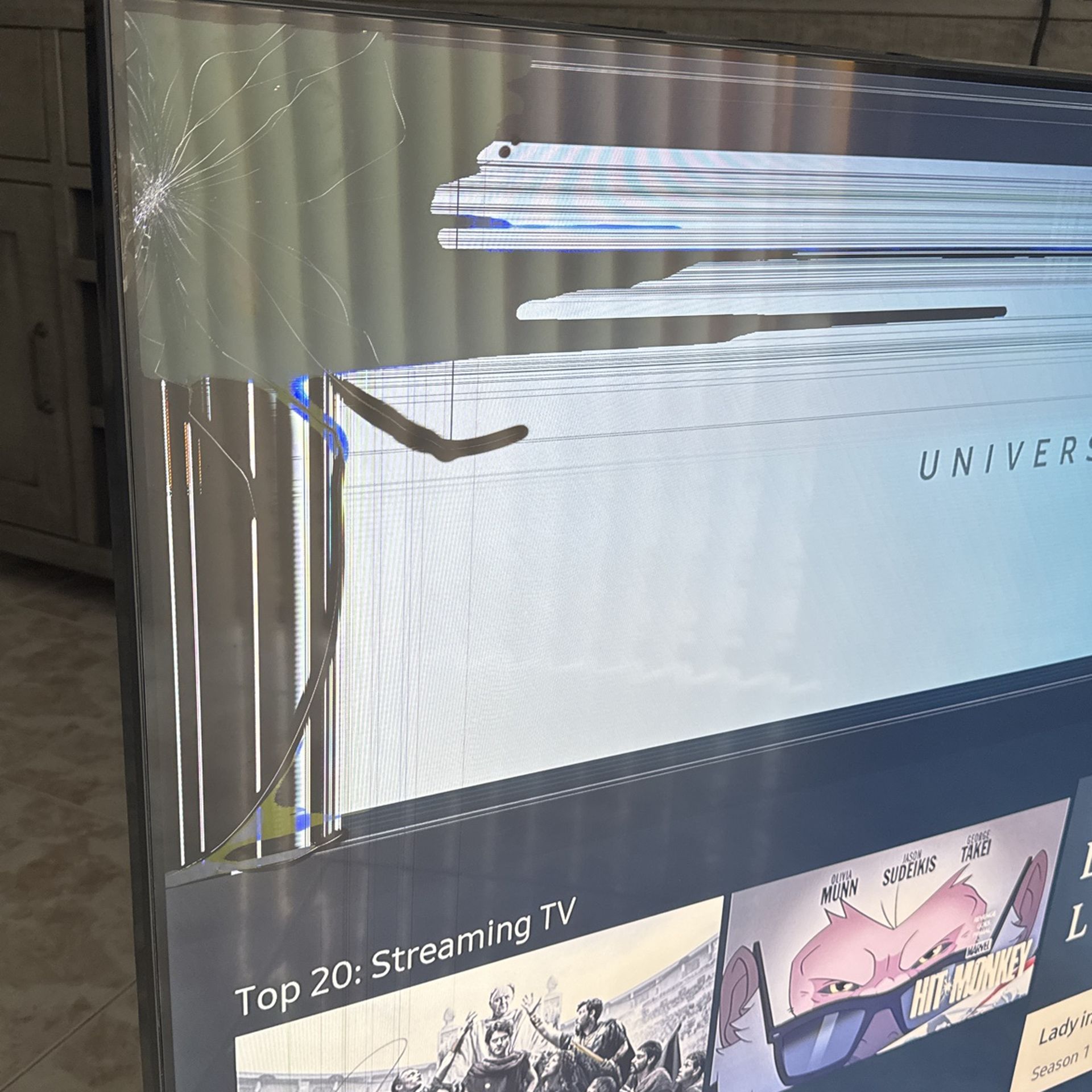 TV 65” Samsung Damaged