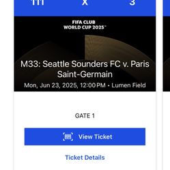 Psg Vs Sounders Club world cup tickets $250 for both!!