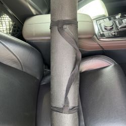 Black Yoga Mat With Carrying Strap