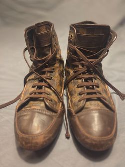 Worn Louis Vuitton Damier High-Top Sneakers