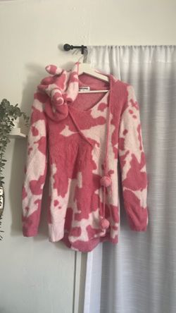 Pink cow print onesie romper