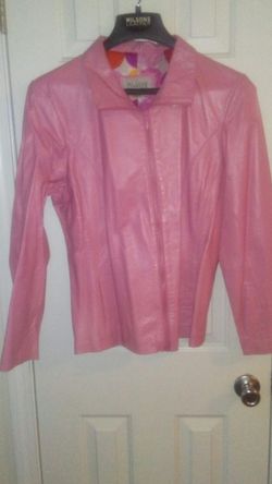 Genuine Pink Leather Jacket XL