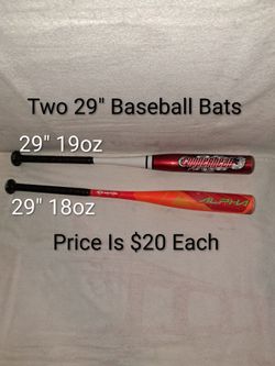 2 Baseball Bats (Price Is $20 Each)