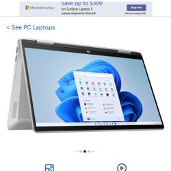 I Have An HP pavilion X360 Convertible Touch Screen Laptop Literally like New Used Twice in Box 