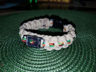 Custom Khaki Rastafarian Paracord Bracelets