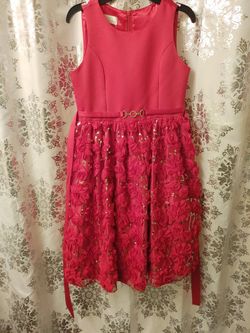 Girls Size 14 Dress Formal Red 