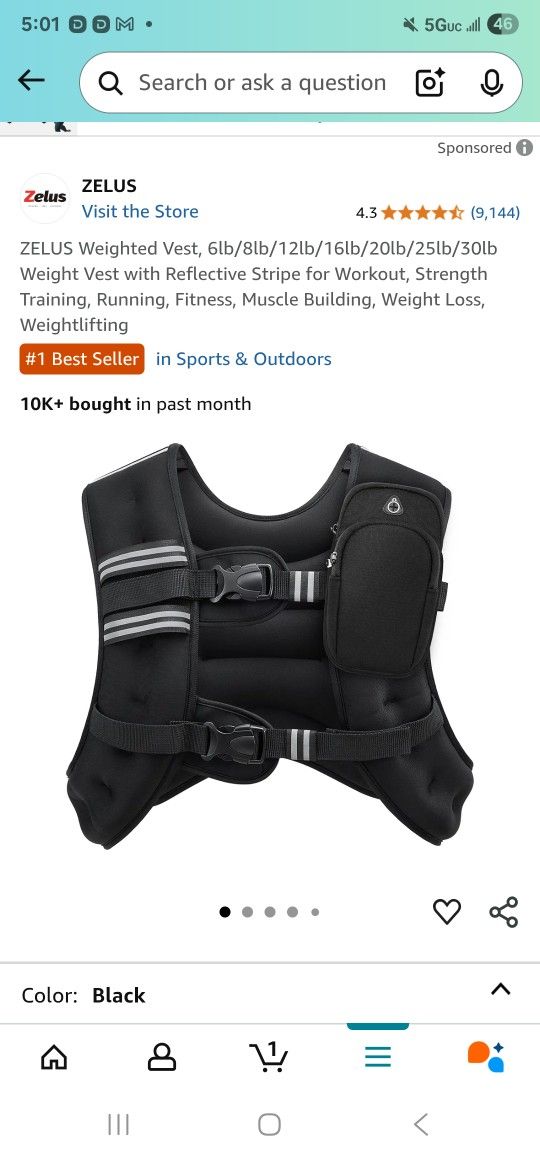 Zeus Weight Vest 16lbs  New In Box 