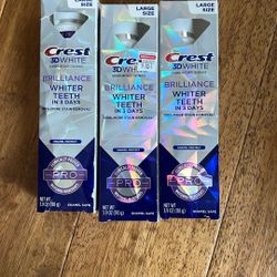 3 Creat 3d White Brilliance Toothpaste, 3.9 Oz Each