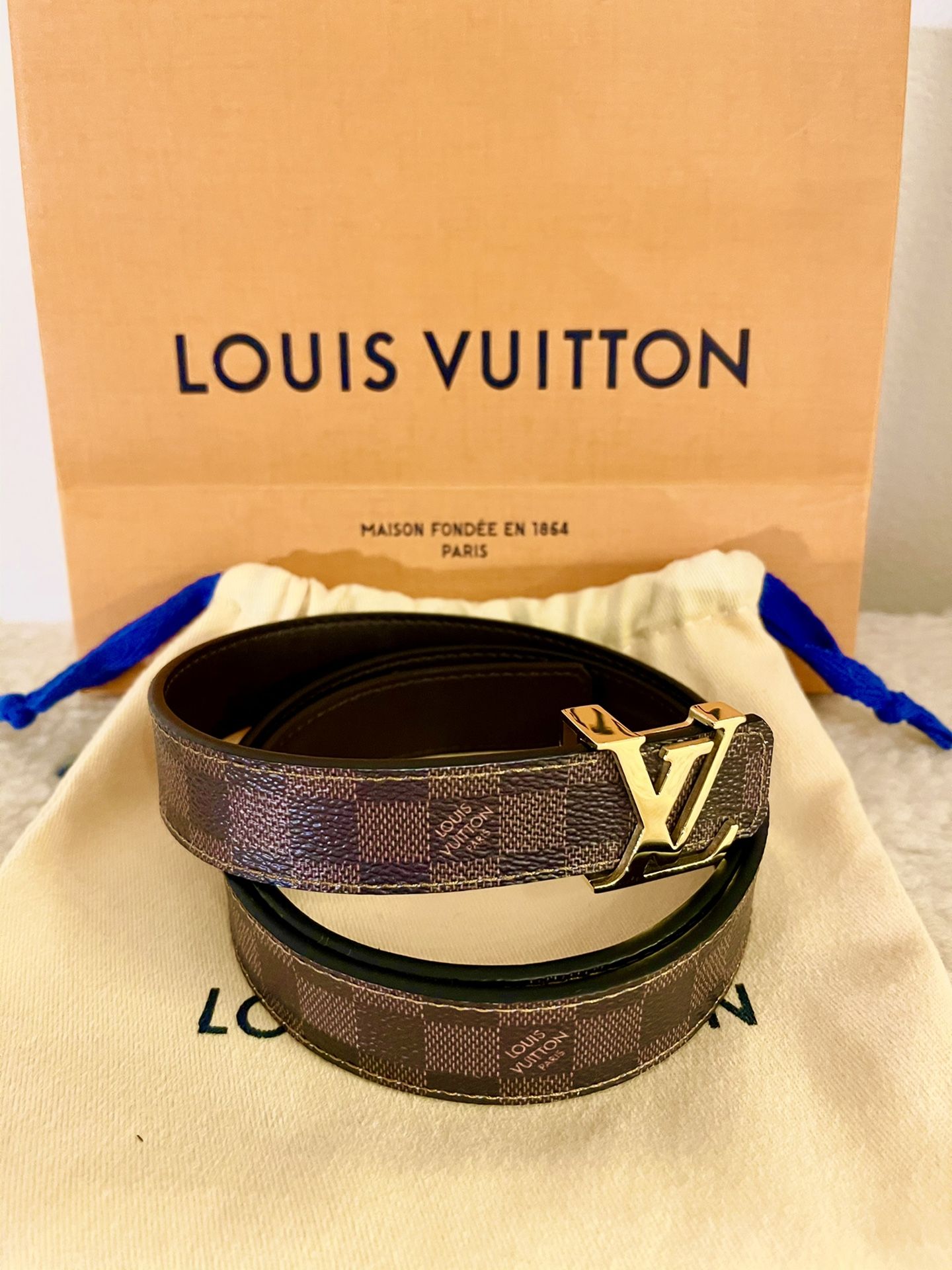 Authentic! LV Classic Leather Belt