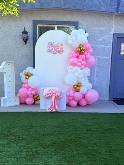 Party Backdrop with Balloon Garland Set