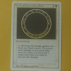 1994 MTG Circle Of Protection Black Enchantment Jesper Myrfors Magic The Gathering Card Game Wizards Of The Coast Vintage Collectible