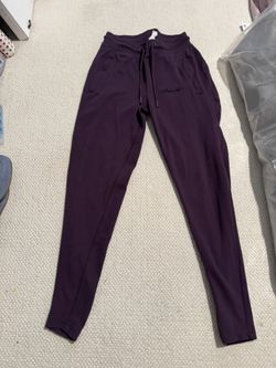 Womens Size Small Purple Alphalete Sweatpants Leggings 