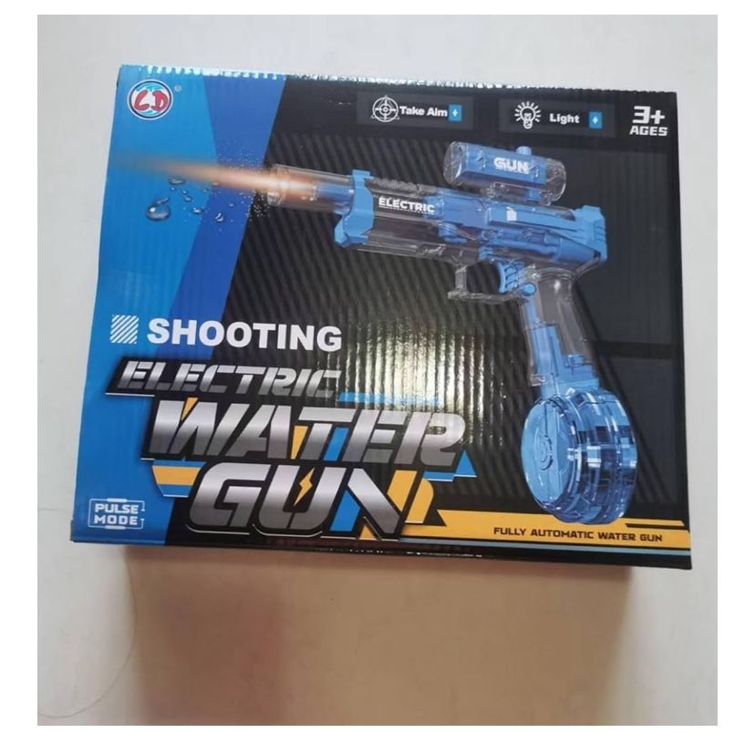 Electric automatic Water Gun with Muzzle Light,Squirt Gun Range 23-32ft,