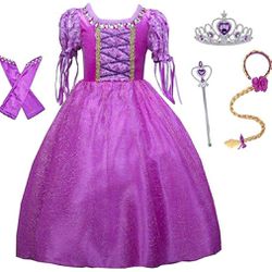 Girl's Princess Dress, Long Sleeve Fancy Party Dress Up Costume