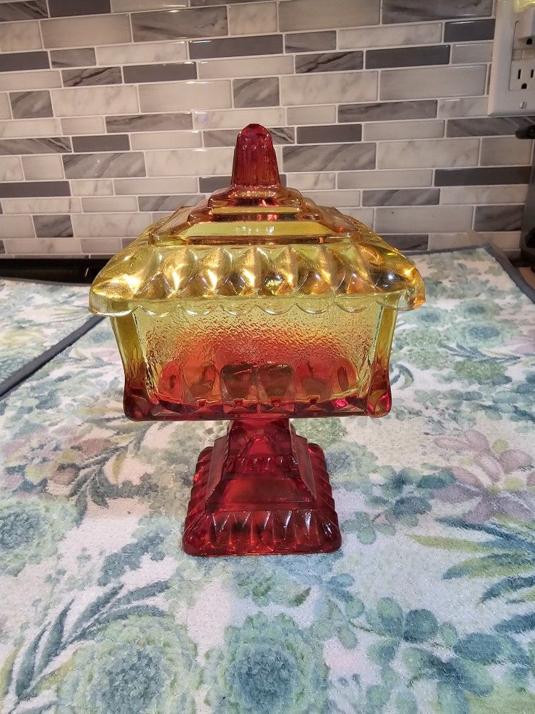 Vintage Jeanette Glass Square Dish