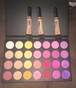 New eyeshadow palettes and 3 light ivory l.a girl pro concealer $20