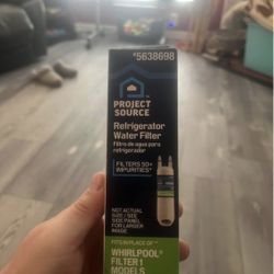 (NEW) Project Source Push-in Refrigerator Water Filter Fits Whirlpool Filter EDR1RXD1 Item #(contact info removed)
